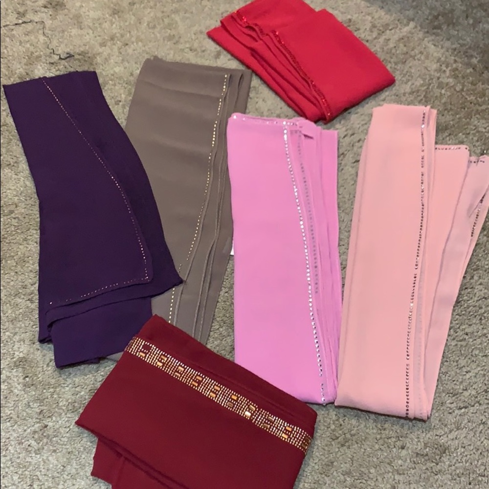 Hijab scarves set bundle 6 lots mixed colors